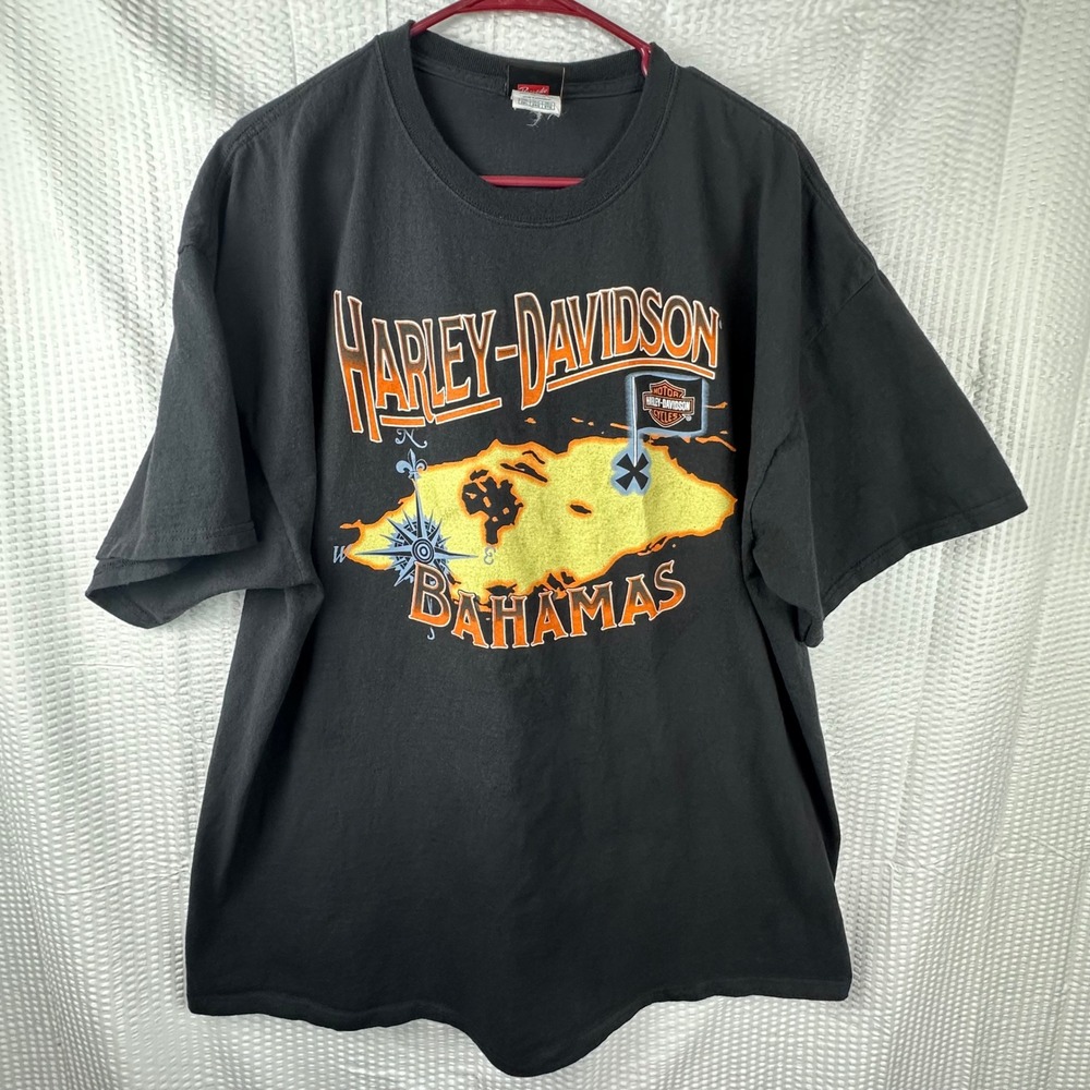 Vintage Y2K Harley Davidson Nassau Bahamas T-Shirt - Adult Size 2XL